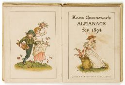 Greenaway (Kate) - Almanack for 1894  first edition,  inscribed by the author to Mrs Richmond