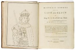 Walpole (Horace) - Hostoric Doubts on the Life and Reign of King Richard the third,  first edition