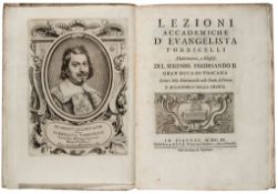 Torricelli (Evangelista) - Lezioni Accademiche...,  edited by Tommaso Bonaventuri,  half-title,