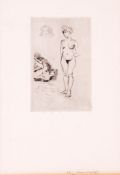 Henri Matisse (1869-1954) - Deux Nus, Deux Têtes d`enfants (d.6) drypoint printed with rich bur,