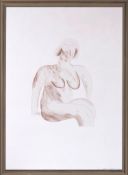 David Hockney (b.1937) - Picture of a Simple Framed Traditional Nude Drawing (t.45) lithograph
