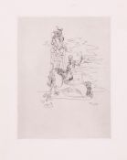 Salvador Dalí (1904-1989) - St. George from, Les Chants de Maldoror (f.34-2) etching, 1934, the