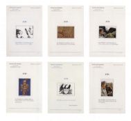 Marcel Broodthaers (1924-1976) - Six Lettres Ouvertes Avis (J.7) the set of six letterpress prints