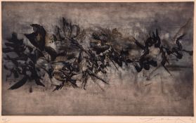 Zao Wou-Ki (1921-2013) - Untitled (a.122) etching with aquatint printed in colours, 1959, signed and