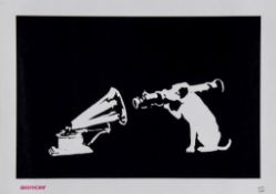 Banksy (b.1974) - HMV Dog screenprint, 2003, with the red stamped signature, numbered 419/600,
