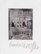 Friedensreich Hundertwasser (1928-2000) - Das Haus sieht einen Menschen brennen (K.17) engraving