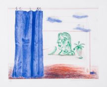 David Hockney (b.1937) - What is This Picasso? (t.197) etching with aquatint printed in colours,