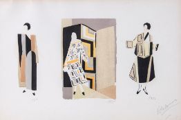 Sonia Delaunay (1885-1979) - Costume Designs seven lithographs printed in colours with pochoir,