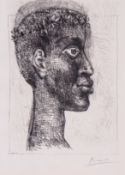 Pablo Picasso (1881-1973) - Nègre, nègre, nègre... Portrait d`Aimé Césaire (b.633) etching with