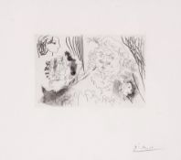 Pablo Picasso (1881-1973) - Rembrandt et Têtes de femmes, from, `La Suite Vollard` (b.207)