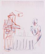 David Hockney (b.1937) - Figures with Still Life, 10 (t.187) etching with drypoint printed in
