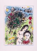 Marc Chagall (1887-1985) - Dans Le Jardin (m.1038) lithograph printed in colours, 1984, a proof