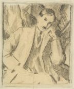 Forster (E.M.).- Ferguson (John Duncan) - Portrait of E.M. Forster, seated, half length,  pencil,
