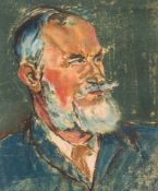 Shaw (George Bernard).- - Portrait of George Bernard Shaw, head and shoulders,  charcoal, crayon and
