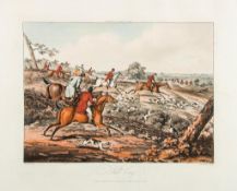 Alken (Henry) - Fox Hunting,  a collection of hand-coloured plates including `Drawing a Cover`, `