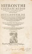 Cardano (Girolamo) - Opus Novum de Proportionibus Numerorum, Motuum, Ponderum,  Sonorum,
