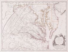 Robert de Vaugondy (Gilles & Didier) - Carte de la Virginie et du Maryland, regional map of the east