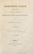 Grassmann (Hermann) and August Ferdinand Möbius. - Geometrische Analyse Geknüpft an die von