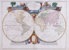 Janvier (Jean) - Mappe Monde ou Description du Globe Terrestre, double-hemisphere world with