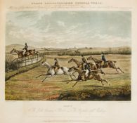 Alken (Henry) - Grand Leicestershire Steeple Chase,  8 hand-coloured aquatint plates by C.Bentley