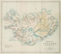Longman (William) - Suggestions for the Exploration of Iceland,  folding engraved map, hand-coloured