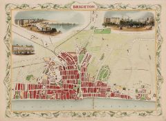 Rapkin (J.) and H. Bibby - Brighton, city plan for the Tallis Atlas, the plan by Rapkin, the