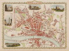 -. Rapkin (J.) and H.Winkles - Newcastle-upon-Tyne, city plan for the Tallis Atlas, the plan by