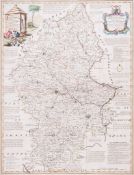 Staffordshire.- Bowen (Emanuel) - An Improved Map of the County of Stafford, large vignette title