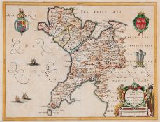 Wales.- Blaeu (Johan and Willem) - Comitatus Caernarvoniensis,  Vernacule Carnarvon-shire et Mona