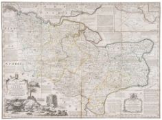 Bowen (Emanuel) - An Accurate Map of the County of Kent Divided into its Lathes, inset map of the