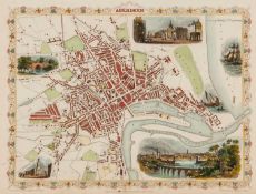 Rapkin (J.) and H.Winkles - Aberdeen, city plan for the Tallis Atlas, the plan by Rapkin, the