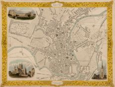 Somersetshire.- Rapkin (J.) and H.Winkles - Bath, city plan for the Tallis Atlas, the plan by