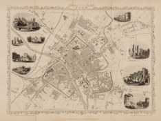 -. Rapkin (J.) and H.Winkles - York, city plan for the Tallis Atlas, the plan by Rapkin, the