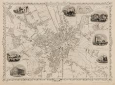 Yorkshire.- Rapkin (J.) and H.Winkles - Bradford, Yorkshire, city plan for the Tallis Atlas, the