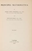 Whitehead (Alfred North) and Bertrand Russell. - Principia Mathematica, 3 vol. vol.1  first edition