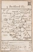 Bedfordshire.- Morden (Robert) - Bedford Shire, rare playing card map of Bedfordshire, originally