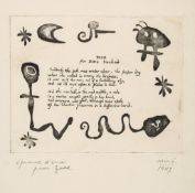 Joan Miró (1893-1983) - A poem for Diane Bouchard (D.p16) soft-ground etching, 1947, signed and
