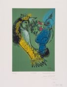 Marc Chagall (1887-1985)(after) - La Sirene woodcut printed in colours, 1950, signed in pencil,