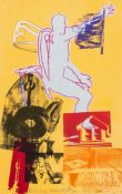 Robert Rauschenberg (1925-2008) - Portrait of Merce Cunningham screenprint in colours with pochoir,