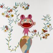 Takashi Murakami (b.1962) - Kiki with Moss offset lithograph printed in colours, 2003, signed in