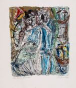 Tracey Emin (b.1963) - The Miracle Fisher Men monotype in colours, 1986, signed, titled and dated