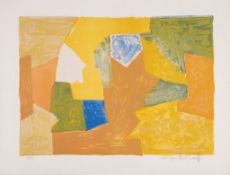Serge Poliakoff (1906-1969) - Composition in Yellow, Orange and Green (P.S.14) lithograph printed