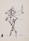 Gianni Dova (1925-1991) - Surrealistic Figure lithograph, 1958, signed in pencil, the edition was