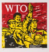 Wang Guangyi (b.1957) - Great Criticism. Gillette lithograph printed in colours, 2002, signed in