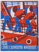 Lill Tschudi (1911-2004) - Winterthur Poster (Not in C.L.T.) linocut printed in colours, circa