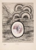 Lucio del Pezzo (b.1933) - Untitled Etching with collage, 1961, signed in pencil, numbered 3/100,