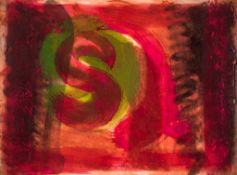 Howard Hodgkin (b.1932) - (Red) Listening Ear (H.74) etching with aquatint and carborundum printed