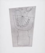 Ben Nicholson (1894-1982) - Turkish Sundial & Tree (C.130) etching printed with a delicate plate