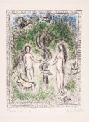 Marc Chagall (1887-1985) - Adam and Eve (M.914) lithograph printed in colours, 1977, signed and