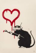 Banksy (b.1974) - Love Rat screenprint in colours, 2004, numbered 68/600, published by Pictures on
